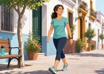 Caminar media hora al día mejora energía, circulación y tolerancia al esfuerzo.