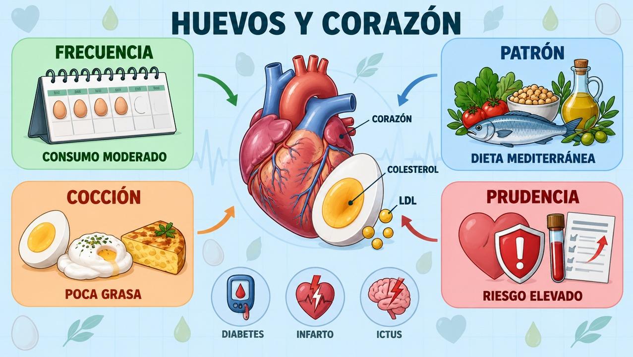 Frecuencia, patrón dietético, cocción y riesgo individual orientan el consumo.