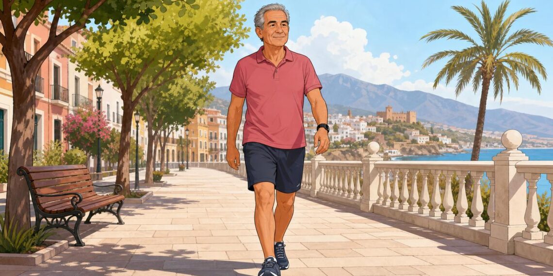 Caminar a diario después de los 60 ayuda al corazón y piernas.