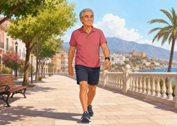 Caminar a diario después de los 60 ayuda al corazón y piernas.