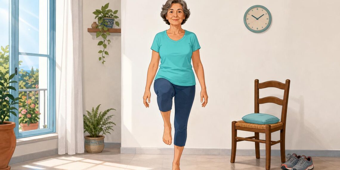 El apoyo sobre una pierna orienta sobre equilibrio y estabilidad después de los 60.