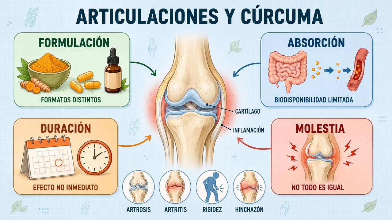 Formulación, absorción, duración y tipo de molestia condicionan su efecto articular.