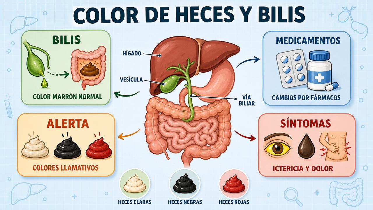 Bilis, fármacos, colores de alerta y síntomas orientan el origen del cambio.