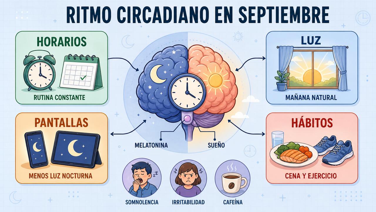 Horarios, luz, pantallas y hábitos ayudan a reajustar el sueño.