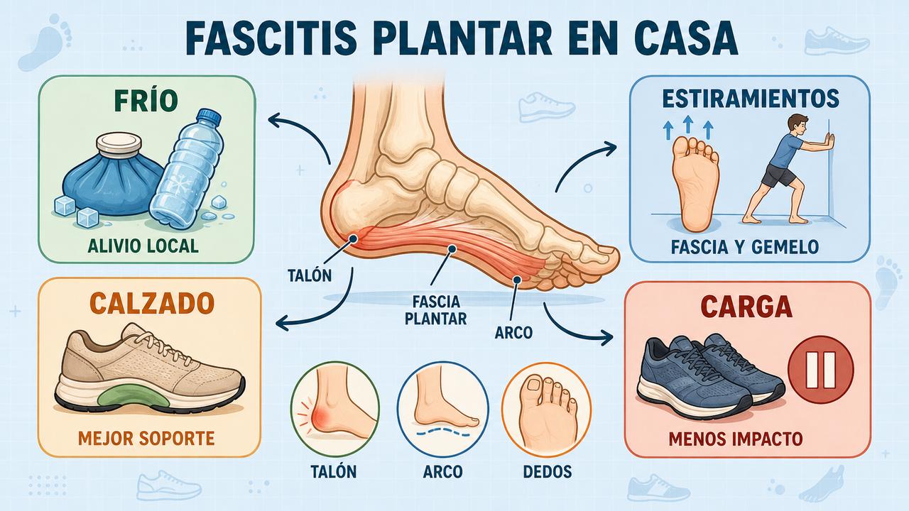 Frío, estiramientos, calzado y control de carga ayudan a aliviarla.
