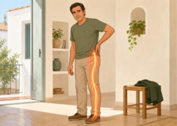 El dolor ciático puede irradiarse desde la zona lumbar hasta el pie.