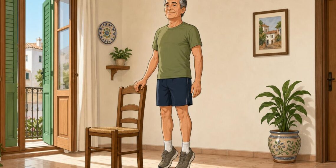 El test de talones orienta sobre fuerza, estabilidad y equilibrio funcional.