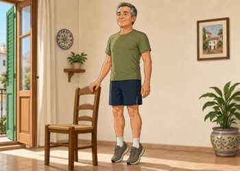 El test de talones orienta sobre fuerza, estabilidad y equilibrio funcional.