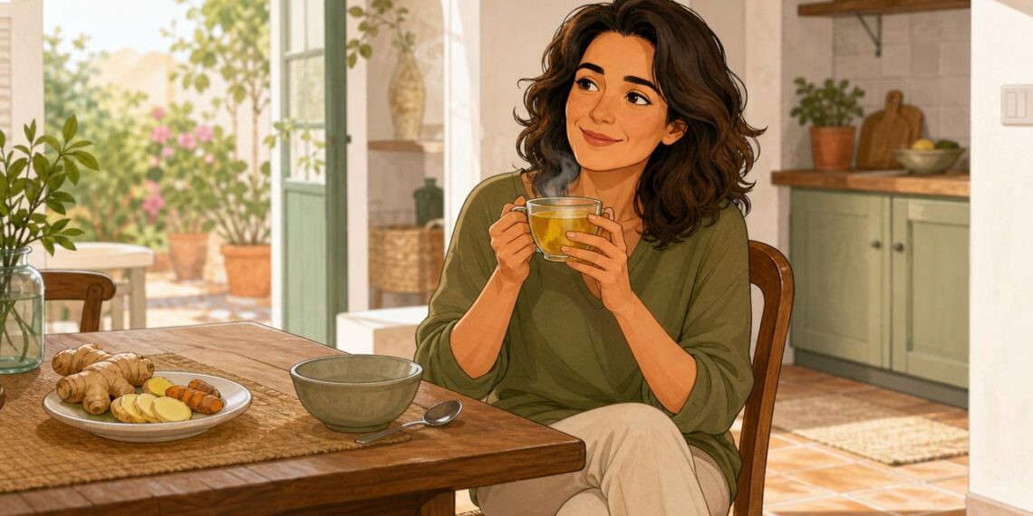 Jengibre y cúrcuma en infusión, dos opciones distintas para digestión e inflamación.