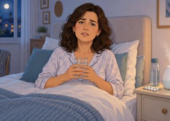 La boca seca nocturna puede relacionarse con fármacos y deshidratación.