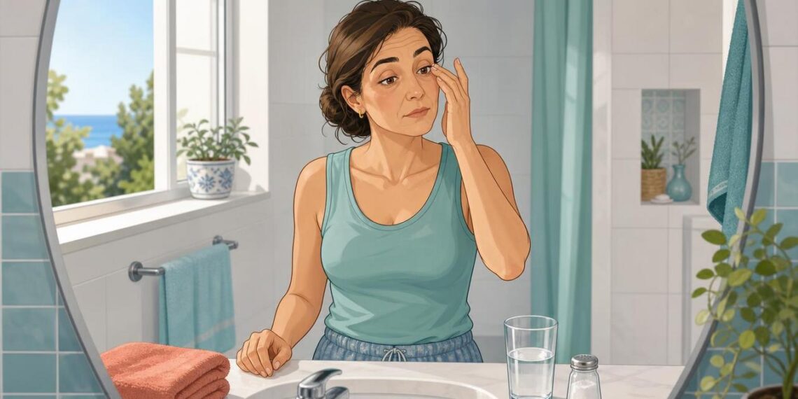 La sal y la retención nocturna pueden inflamar los párpados al despertar.