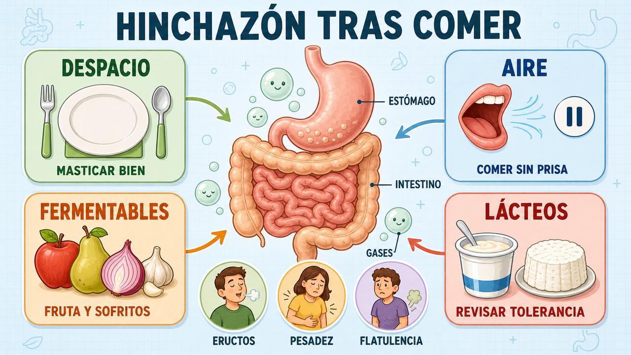 Cuatro claves para entender la distensión abdominal y reducir molestias digestivas.