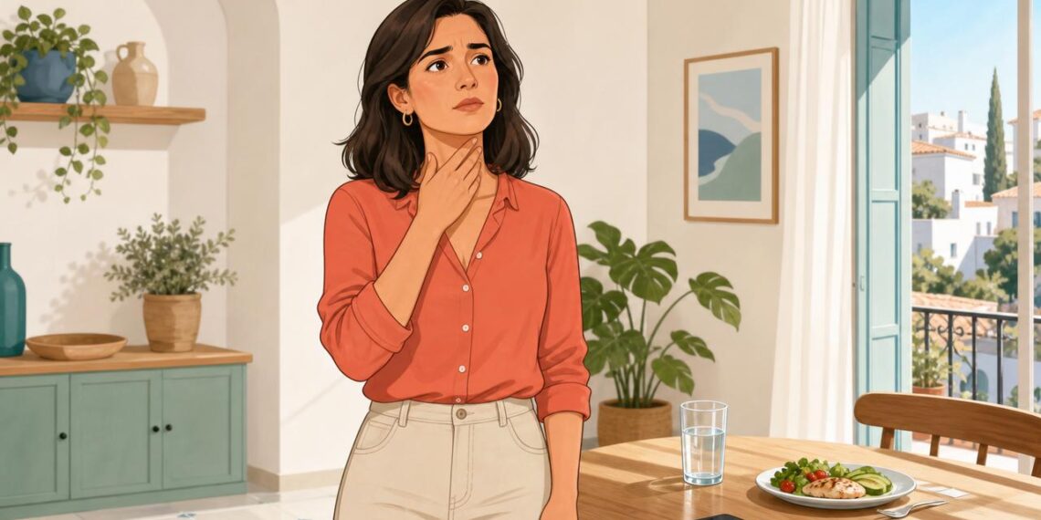El nudo en la garganta puede relacionarse con reflujo, tensión cervical y ansiedad.