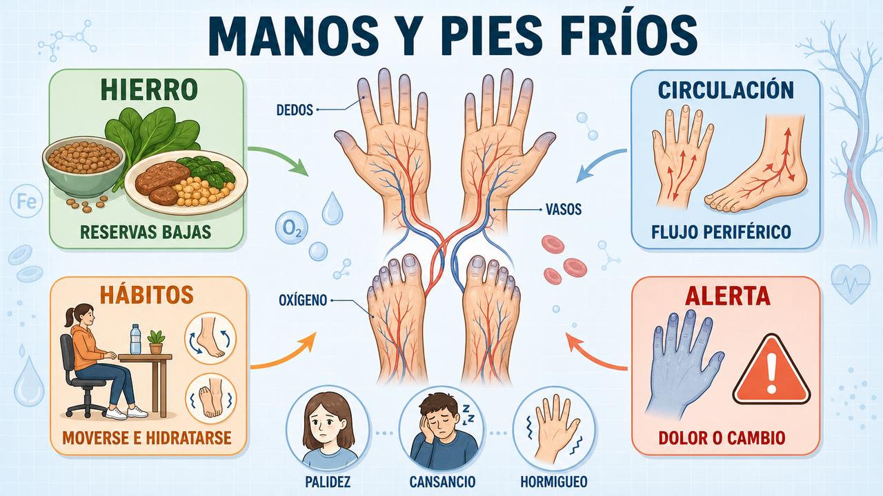 Hierro, circulación, hábitos y signos de alerta explican este síntoma frecuente.