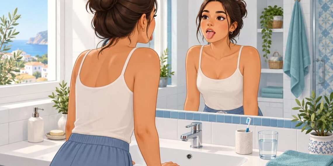 Observar la lengua ayuda a detectar sequedad, placas y otros síntomas bucales.