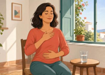 La respiración lenta ayuda a calmar la ansiedad y estabilizar la tensión.