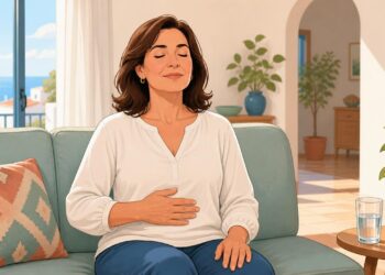 La respiración lenta en casa ayuda a relajar el cuerpo y la tensión.