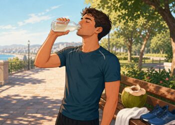 El agua de coco puede ayudar tras sudar mucho por calor o ejercicio.