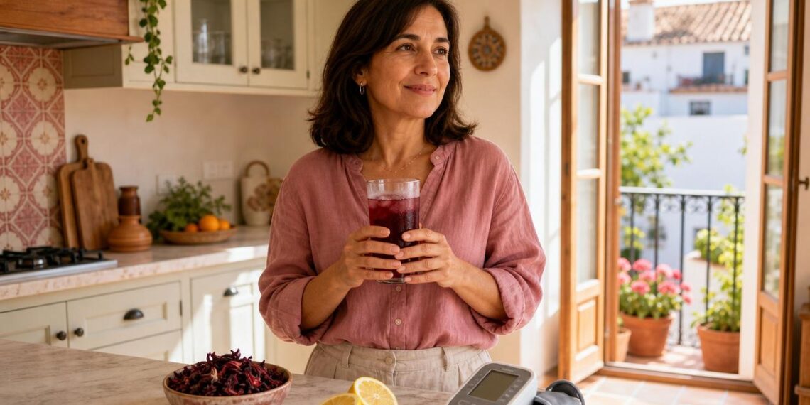 El agua de hibisco puede apoyar la hidratación y el cuidado cardiovascular.
