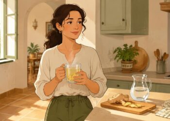 El agua de jengibre puede aliviar pesadez, gases e hinchazón tras las comidas.