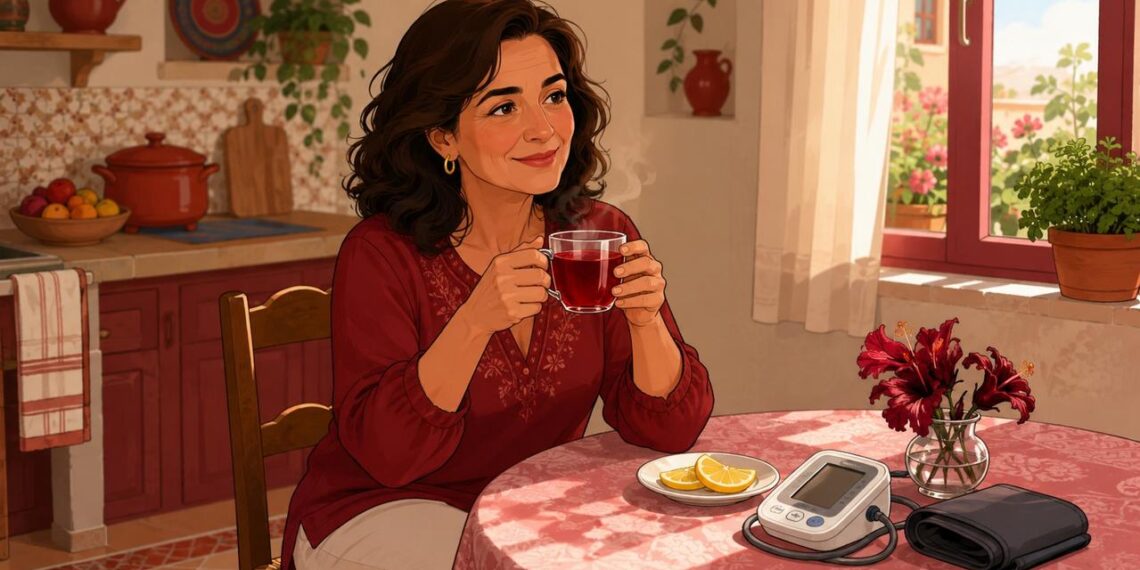 El té de hibisco puede apoyar la tensión alta dentro de una rutina saludable.