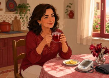 El té de hibisco puede apoyar la tensión alta dentro de una rutina saludable.