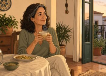 El té de hinojo puede aliviar la hinchazón digestiva en la menopausia.