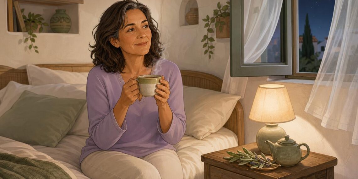 El té de salvia puede integrarse en la rutina nocturna durante la menopausia.
