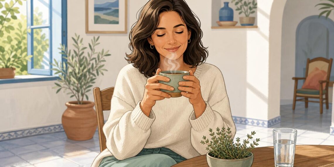 El té de tomillo templado puede aliviar la garganta irritada y la sequedad.