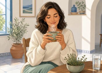 El té de tomillo templado puede aliviar la garganta irritada y la sequedad.