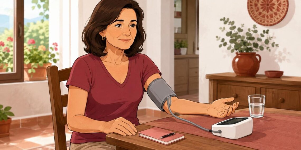 Una postura correcta evita lecturas de tensión artificialmente más altas en casa.