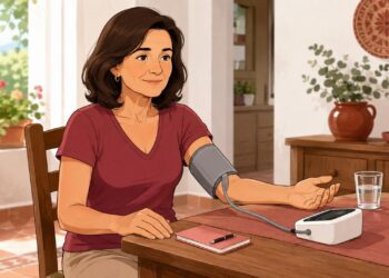 Una postura correcta evita lecturas de tensión artificialmente más altas en casa.