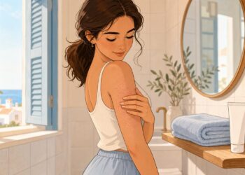 Los granitos en los brazos suelen relacionarse con queratosis pilar y sequedad.