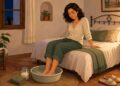 El baño de pies nocturno puede aliviar cansancio y favorecer la relajación.
