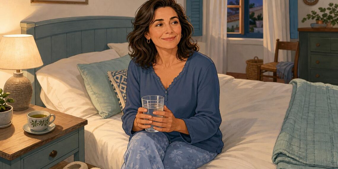 Beber agua antes de dormir puede ayudar si faltó hidratación durante el día.