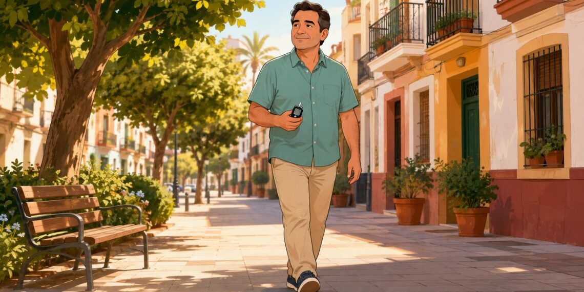 Caminar tras comer ayuda a suavizar el pico de glucosa posprandial.