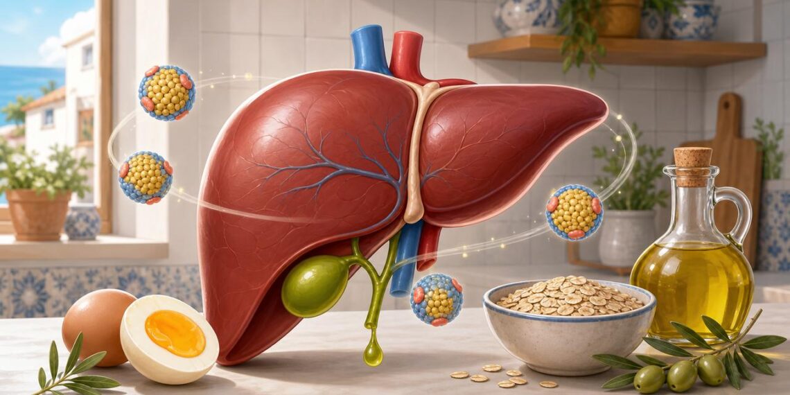 El hígado regula el colesterol junto con la dieta y el intestino.