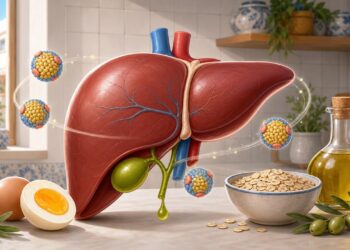 El hígado regula el colesterol junto con la dieta y el intestino.