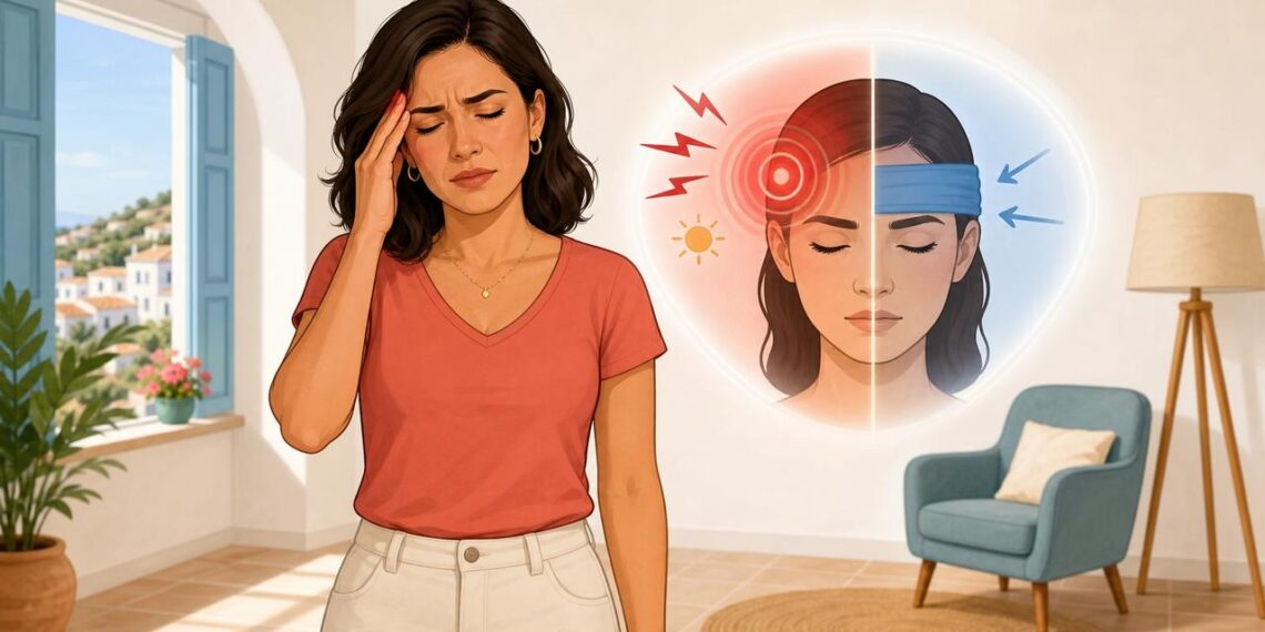 Migraña y cefalea tensional muestran patrones de dolor y síntomas distintos.