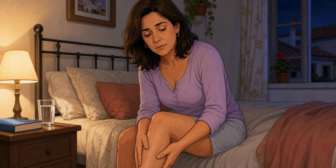 El síndrome de piernas inquietas suele empeorar por la noche y alterar el sueño.