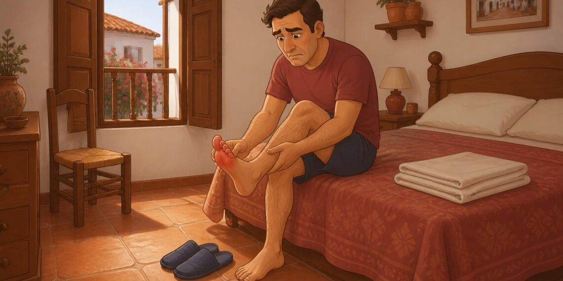 La gota suele debutar con dolor intenso en el dedo gordo del pie.