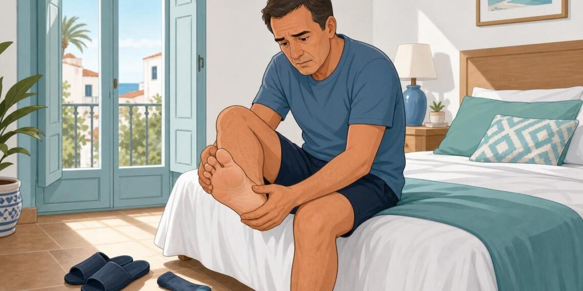 La neuropatía diabética suele avisar primero con cambios de sensibilidad en los pies.