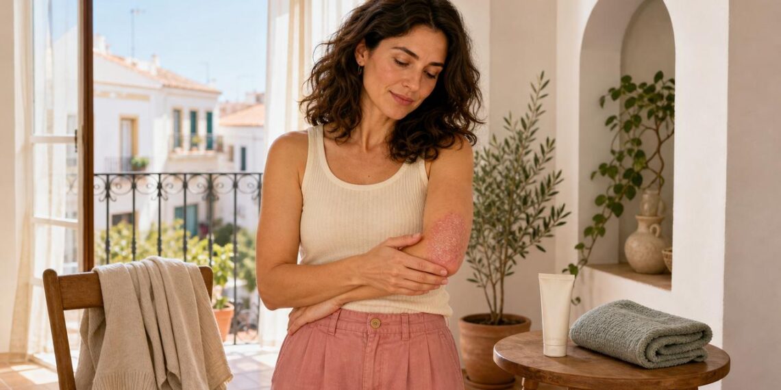 La psoriasis provoca placas visibles, picor y brotes que requieren cuidado continuo.