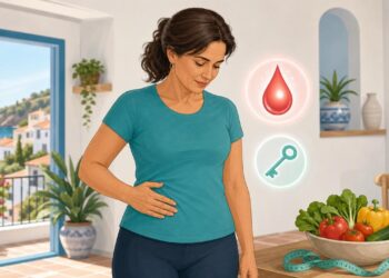 La resistencia a la insulina suele relacionarse con glucosa alta y grasa abdominal.
