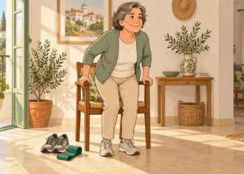 La sarcopenia reduce fuerza y autonomía en muchas personas mayores.