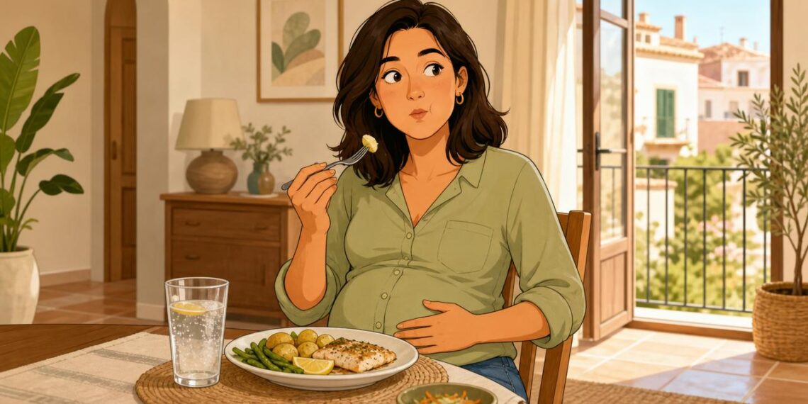 Comer demasiado rápido puede favorecer gases y ruidos intestinales más intensos.