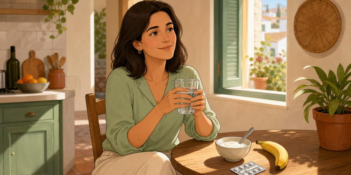 Agua, yogur y dieta suave pueden aliviar el impacto intestinal del antibiótico.