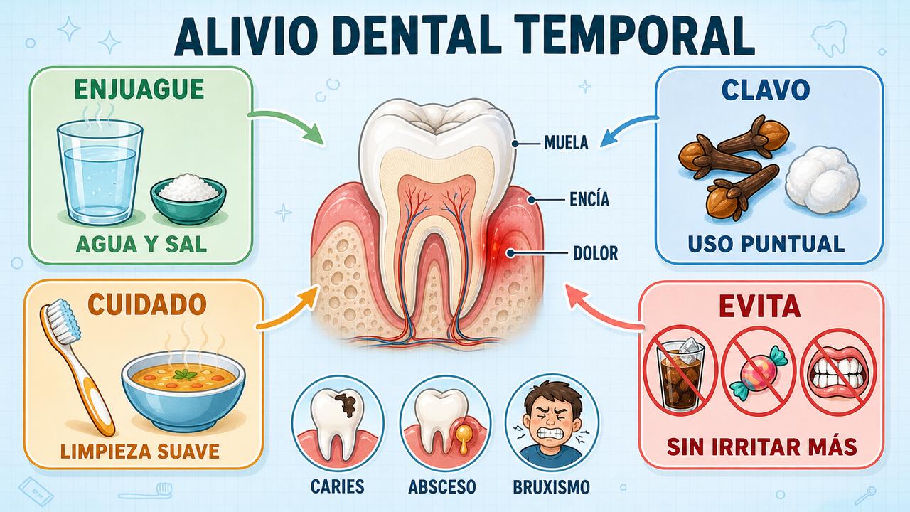 Cuatro medidas caseras para calmar la muela antes de acudir al dentista.