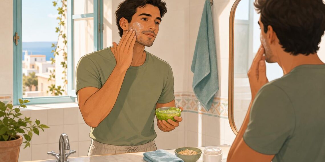 Aloe vera y cuidados suaves ayudan a calmar la piel irritada tras afeitarse.