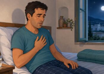 Los silbidos nocturnos al respirar pueden indicar asma u otra obstrucción.